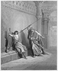 King Saul attacking David from the Bible, how to forgive